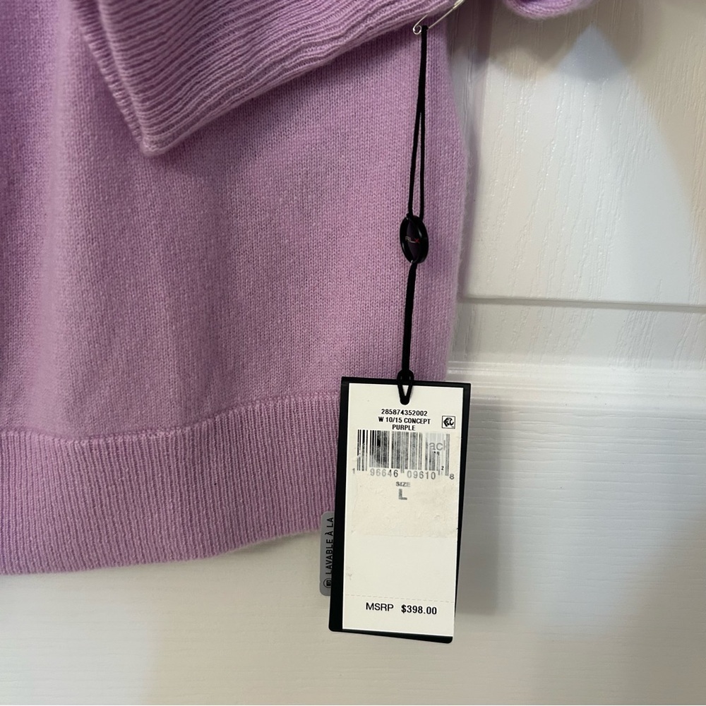 RLX Ralph Lauren Golf Washable Cashmere Full-Zip Sweater in Purple Size L - Picture 6 of 10